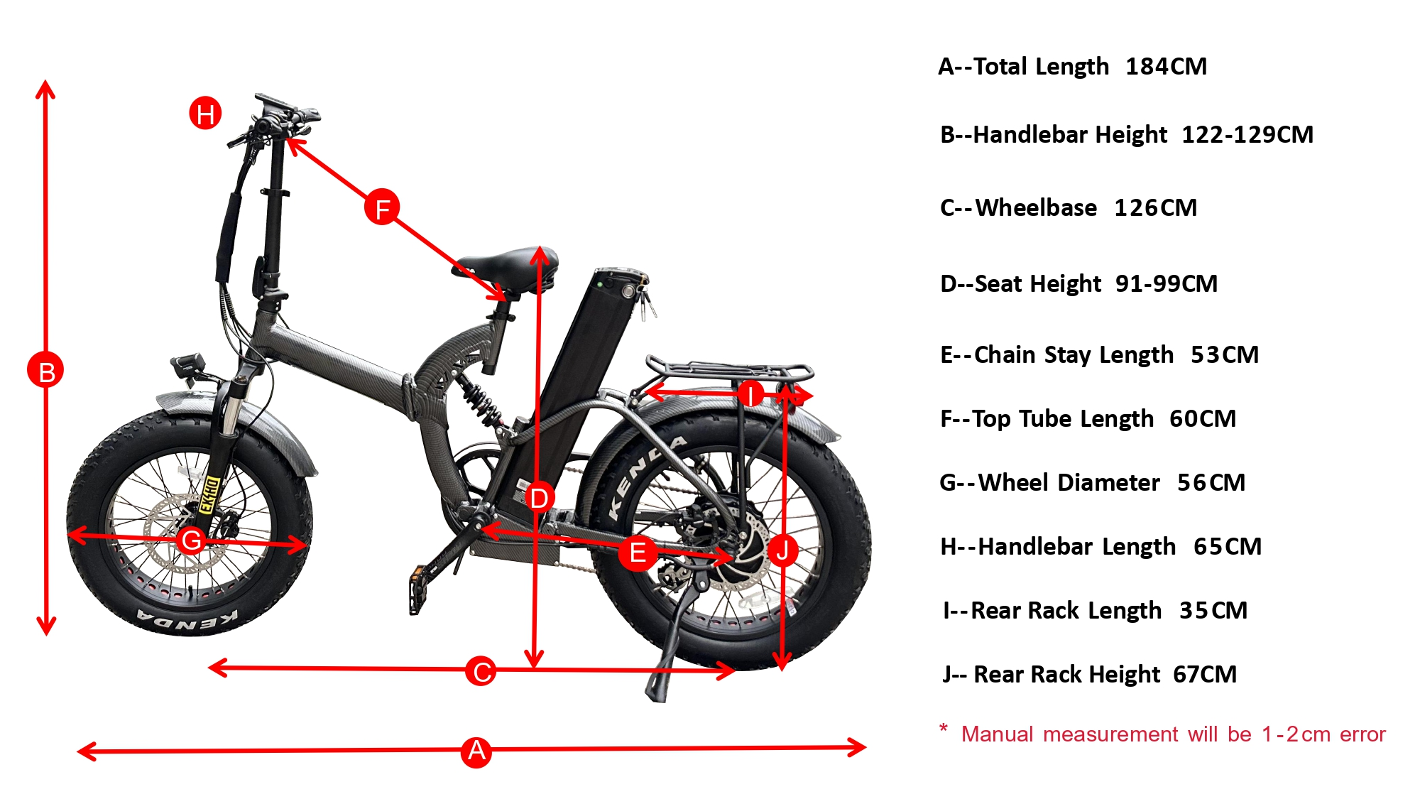 Géométrie du pneu de graisse pliant vélo électrique