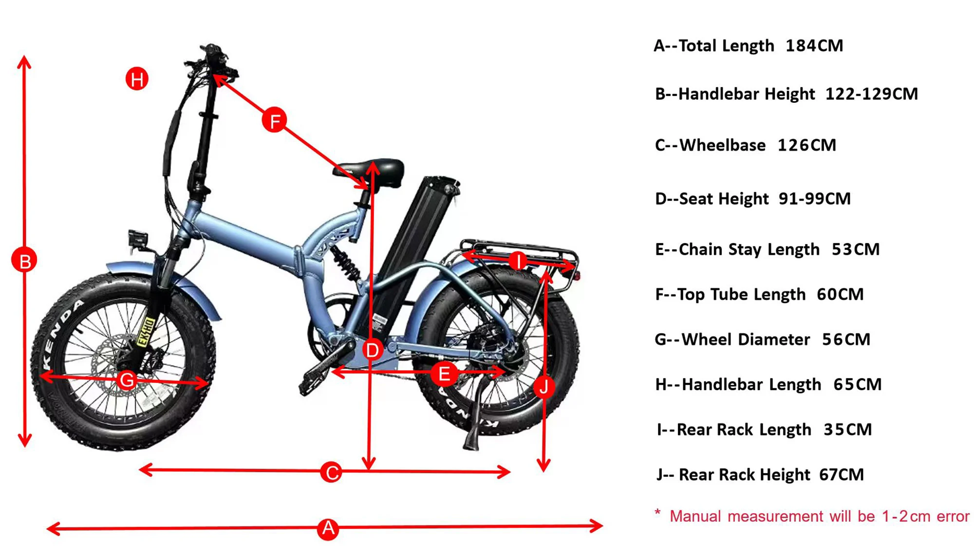 Géométrie du pneu de graisse Ebike de suspension complète