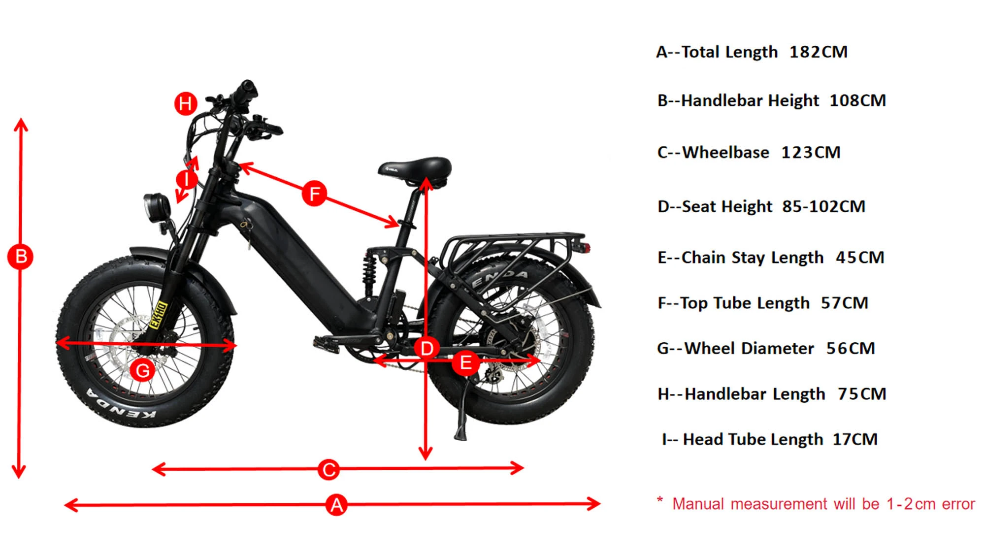 Géométrie du vélo électrique à grande vitesse