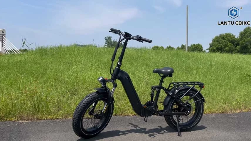 Nouvel arrivage de gros pneus Ebike pliant avec système d'entraînement de ceinture de portes